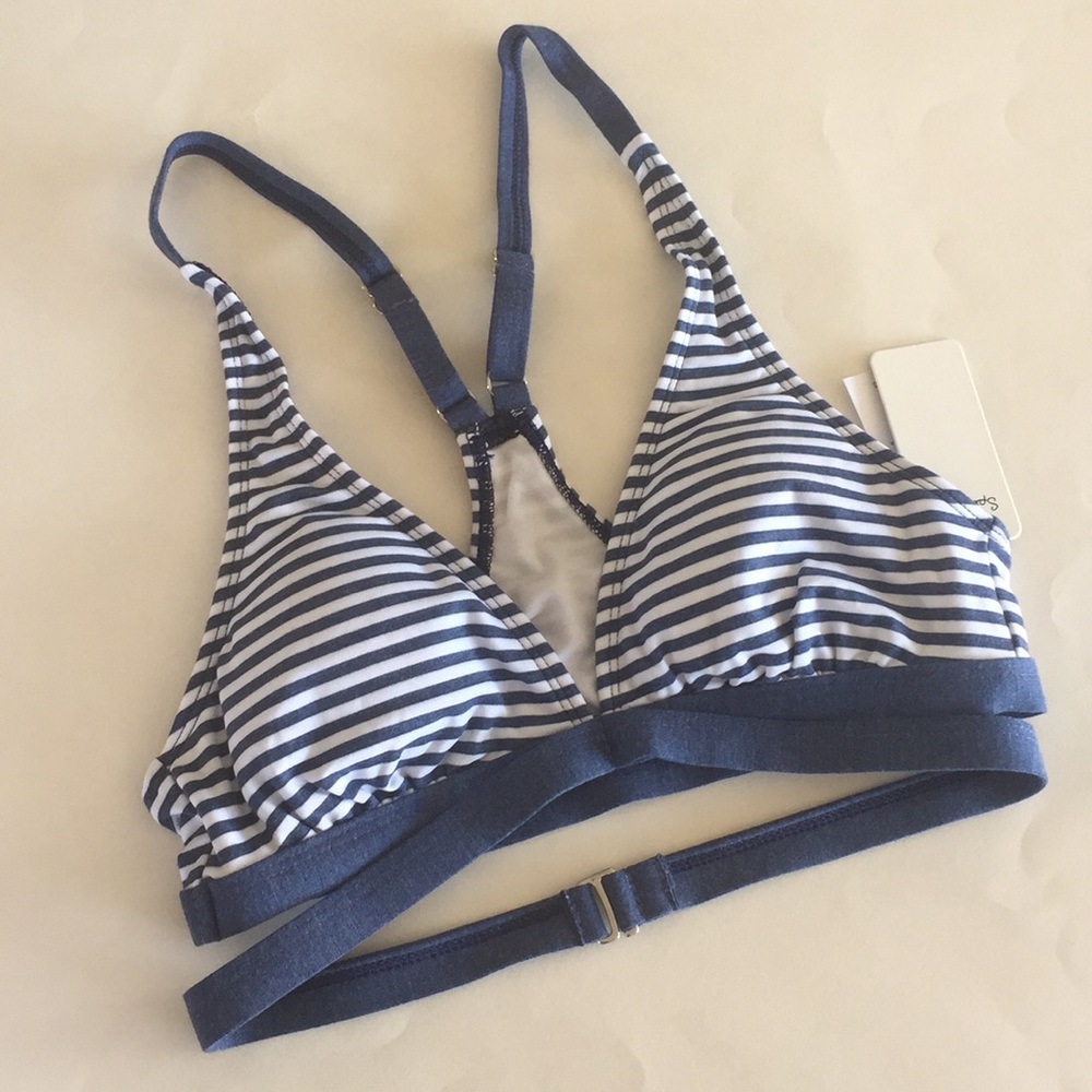 Splendid striped bikini top